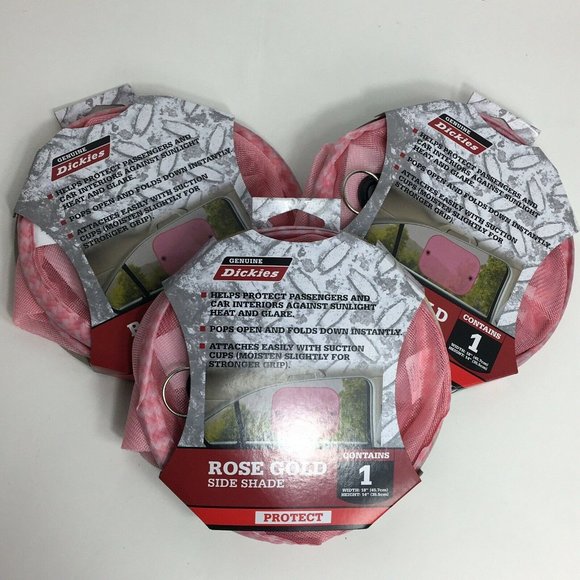 Genuine Dickies Side Window Sun Shade Car Passenger Protection Pink Rose Gold - Picture 10 of 12